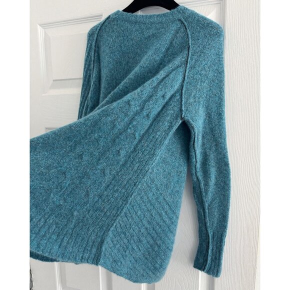 Paychi Guh Abstract Cable Knit Cashmere Sweater in Blue, Size Small - Picture 7 of 11